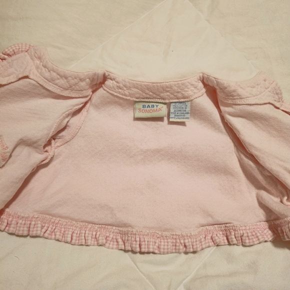 3-Month Baby Bundle: Knit Cardigan, Pink Jacket & Floral Dress w/ Bloomers - Picture 9 of 11